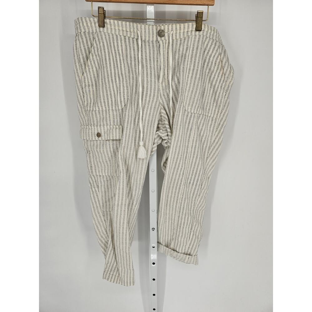 Sonoma Women's Slim  Leg Button Closer Cargo Pockets Mid Rise Pant Size 16